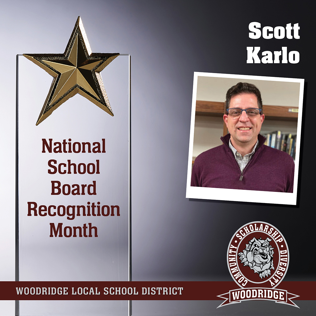 As we continue celebrating School Board Recognition Month, we would next like to recognize 2023 board member Scott Karlo.

Thank you, Scott, for your service to the community and your unwavering commitment to the success and well-being of our students.