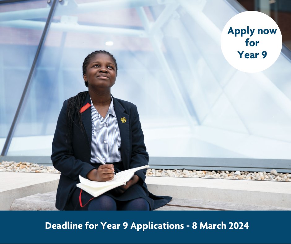 BlackheathHigh's tweet photo. Apply now for our 13+ Assessment Day to join Year 9 in Sep '24. Applications by: 8 March, Assessment Day: 15 March. Join #Blackheath High School @GDST - βexcellent in all areasβ (ISI).
Apply ππ» https://t.co/0W2Wat7fQs
#WhereGirlsBoldlyGo #designedforgirls #girlsfutures https://t.co/2j5F5cONPR