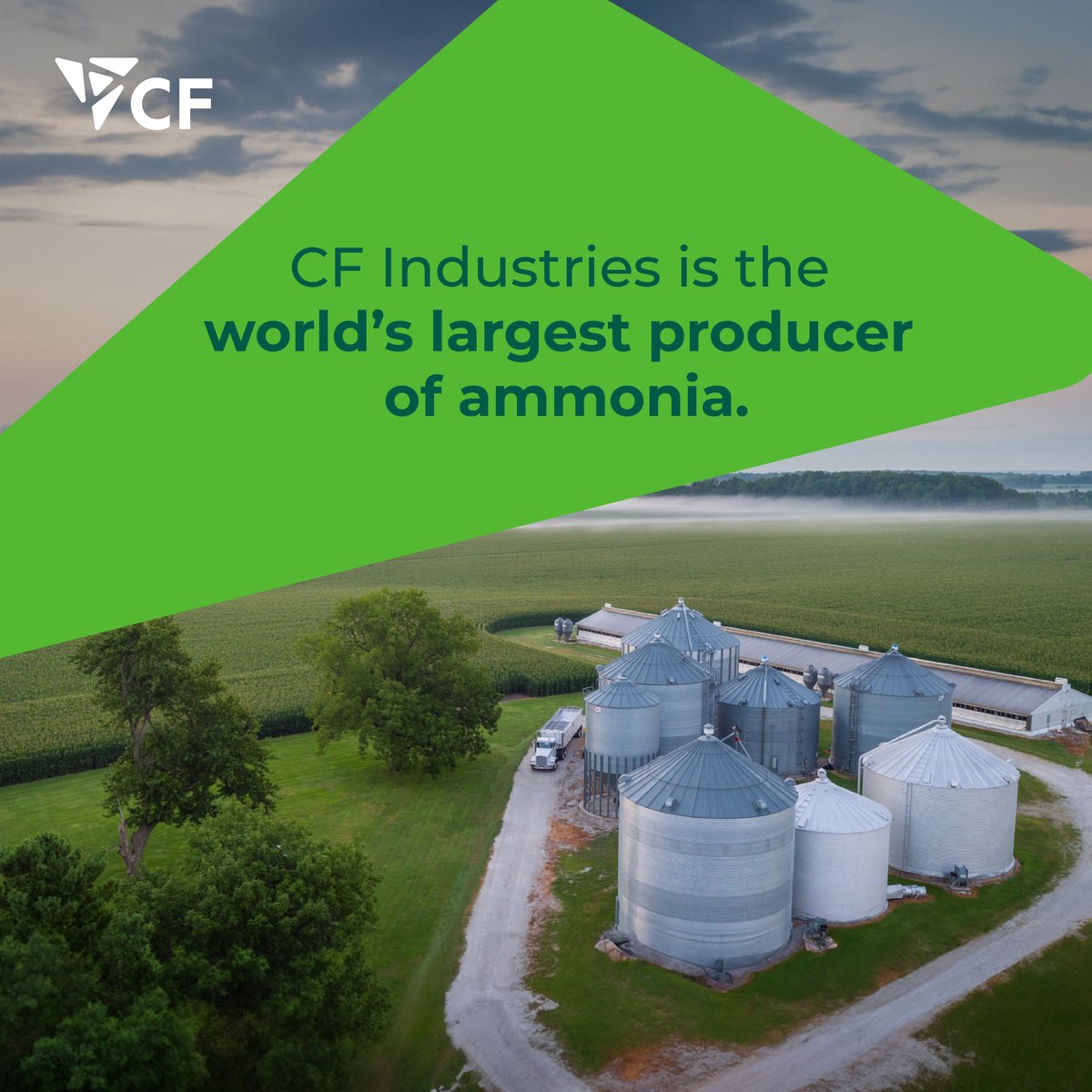 CF Industries is the world’s leading producer of ammonia and diesel exhaust fluid (DEF). DEF is used for emissions abatement purposes in the transportation industry. When combined with selective catalytic reduction technology, it reduces emissions from diesel trucks by up to 90%.
