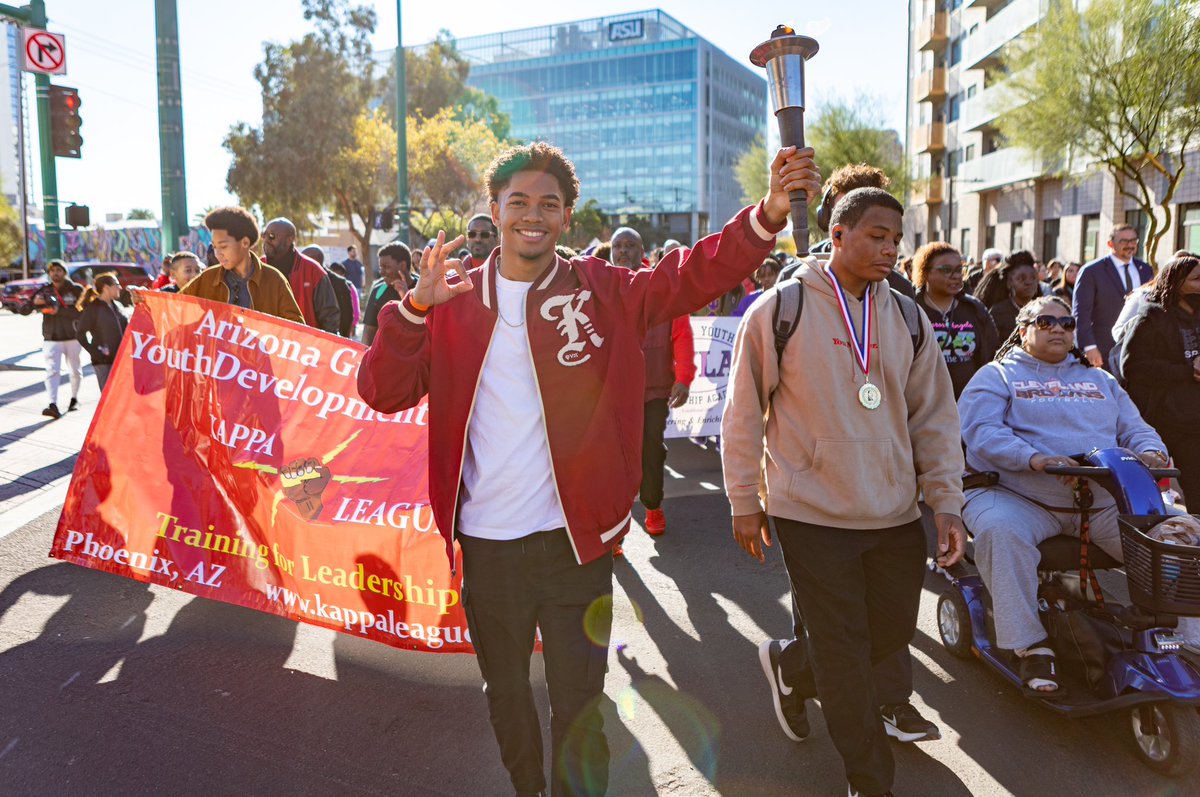 On Monday, Nupes from the PAC, along with Nupes from the Gamma Iota Chapter, and our Kappa Leaguers, celebrated the life of Rev. Dr. Martin Luther King Jr., with a March through downtown Phoenix. It was a wonderful way to honor Rev. Dr. King Jr. 👌🏾♦️#MLK #MLKDay2024