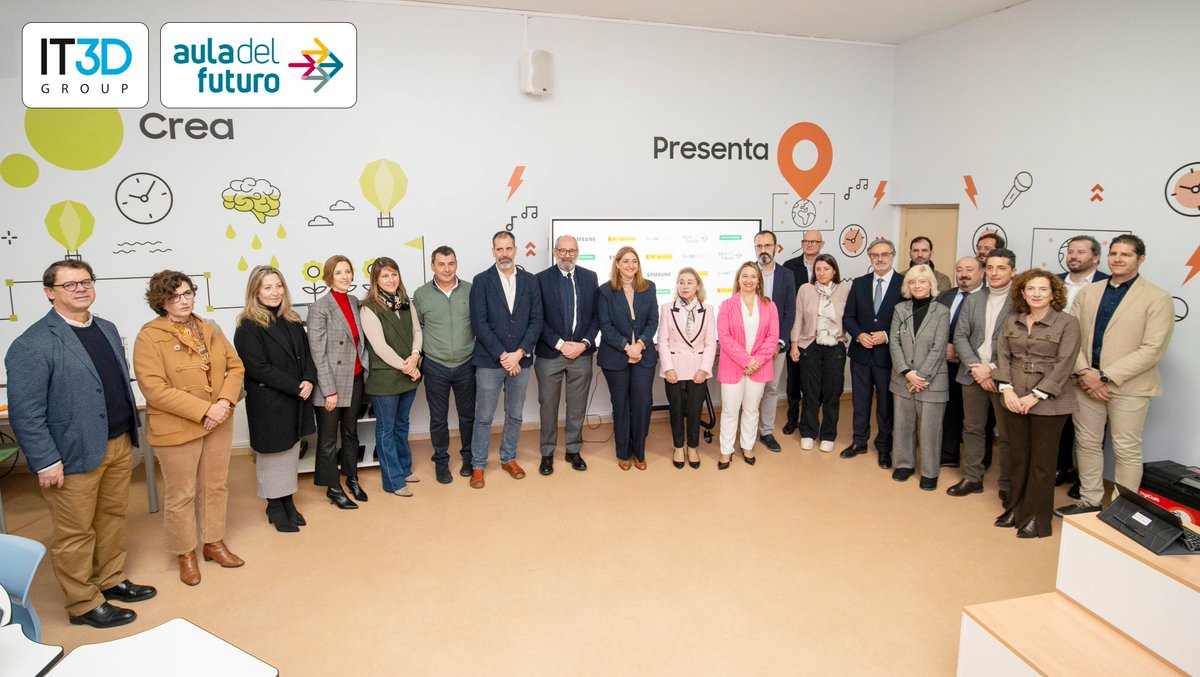 El Aula del Futuro de Extremadura es una realidad |
La iniciativa desarrollada por el <a href="/educaciongob/">Ministerio de Educación, FP y Deportes</a> sigue expandiéndose. El equipo IT3D forma parte como especialistas en soluciones 3D para educación.

Descubre la tecnología IT3D para educación en: it3d.com/impresoras-3d/…