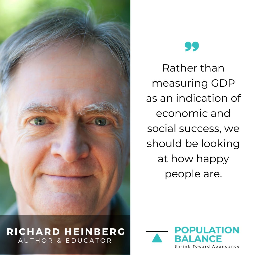 More sensible measures of progress are central to moving past our growth addiction, to societies structured around human & planetary needs. Hear more from the extraordinary Richard Heinberg @richardheinberg @postcarbon populationbalance.org/podcast/richar…