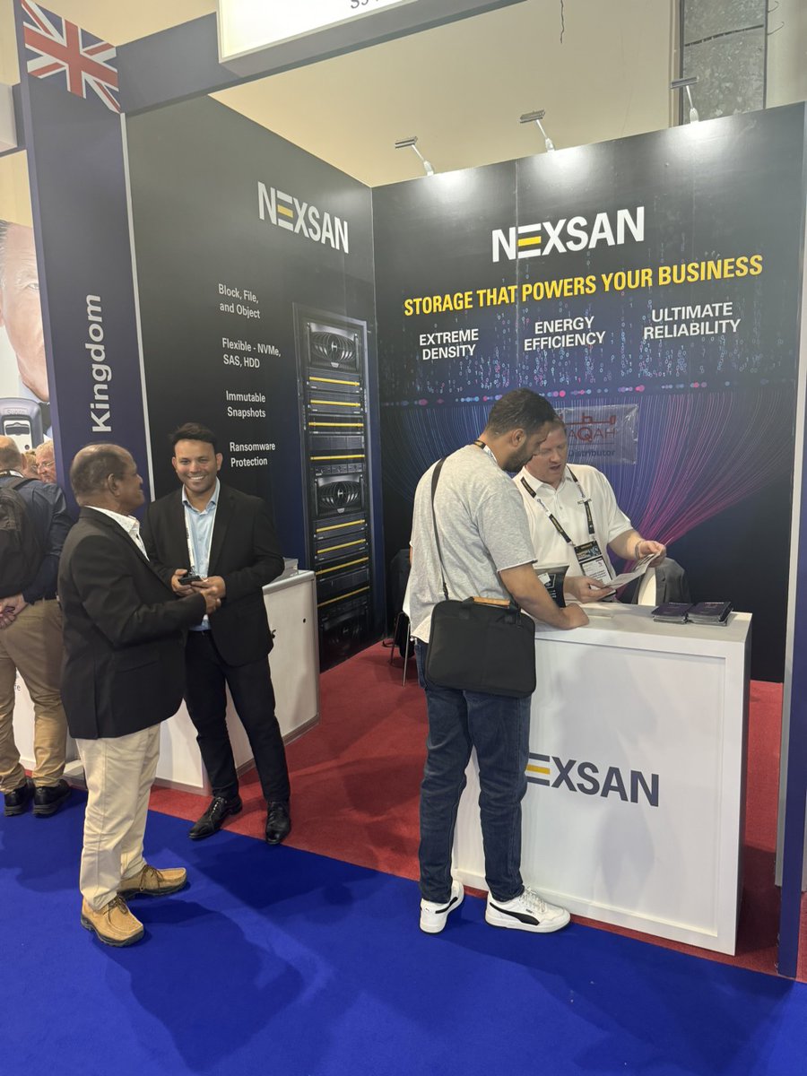 Nexsan's tweet image. We're excited to be in Dubai this week at #intersecexpo, the premier global security show!  Visit us at booth S3-A44 to learn how Nexsan's reliable family of products leads the way in data security.