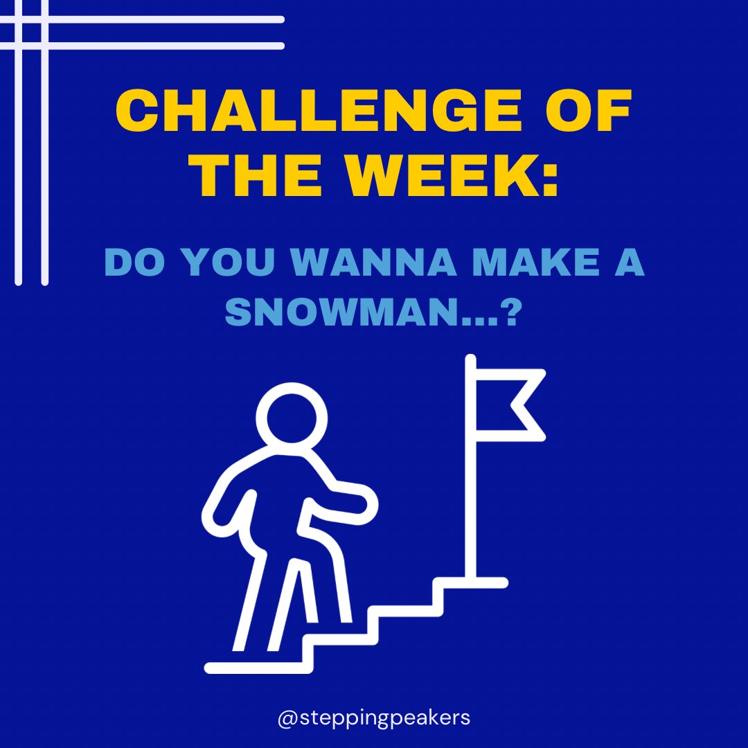 This week’s challenge…who’s up for it?