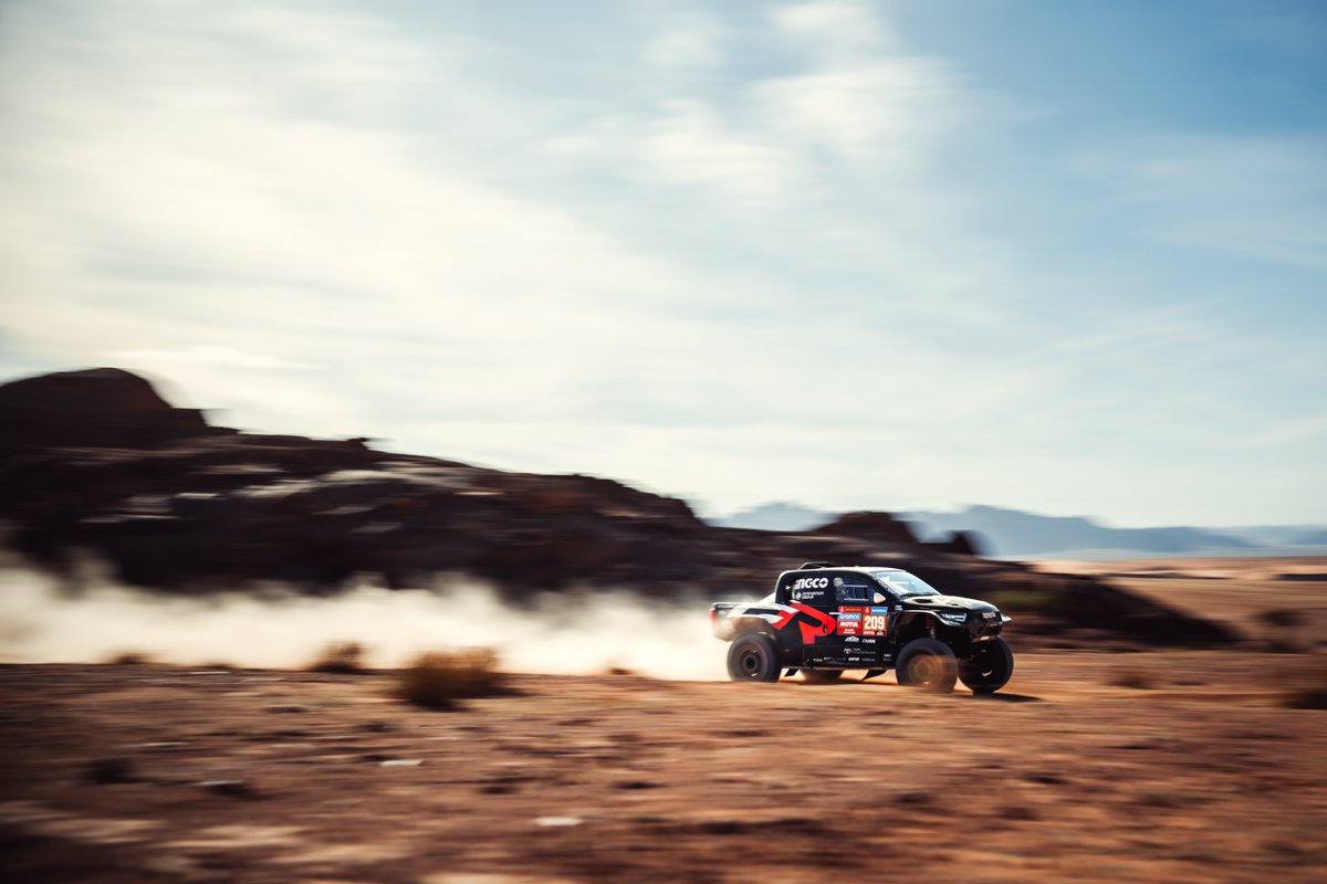 TheRealGiniel's tweet photo. A challenging Stage 9 for us, navigational hiccups added a layer of complexity. We keep our heads up for tomorrow. #dakar2024 #TGRSA #backtgrsa https://t.co/dh4Q9lb0HU