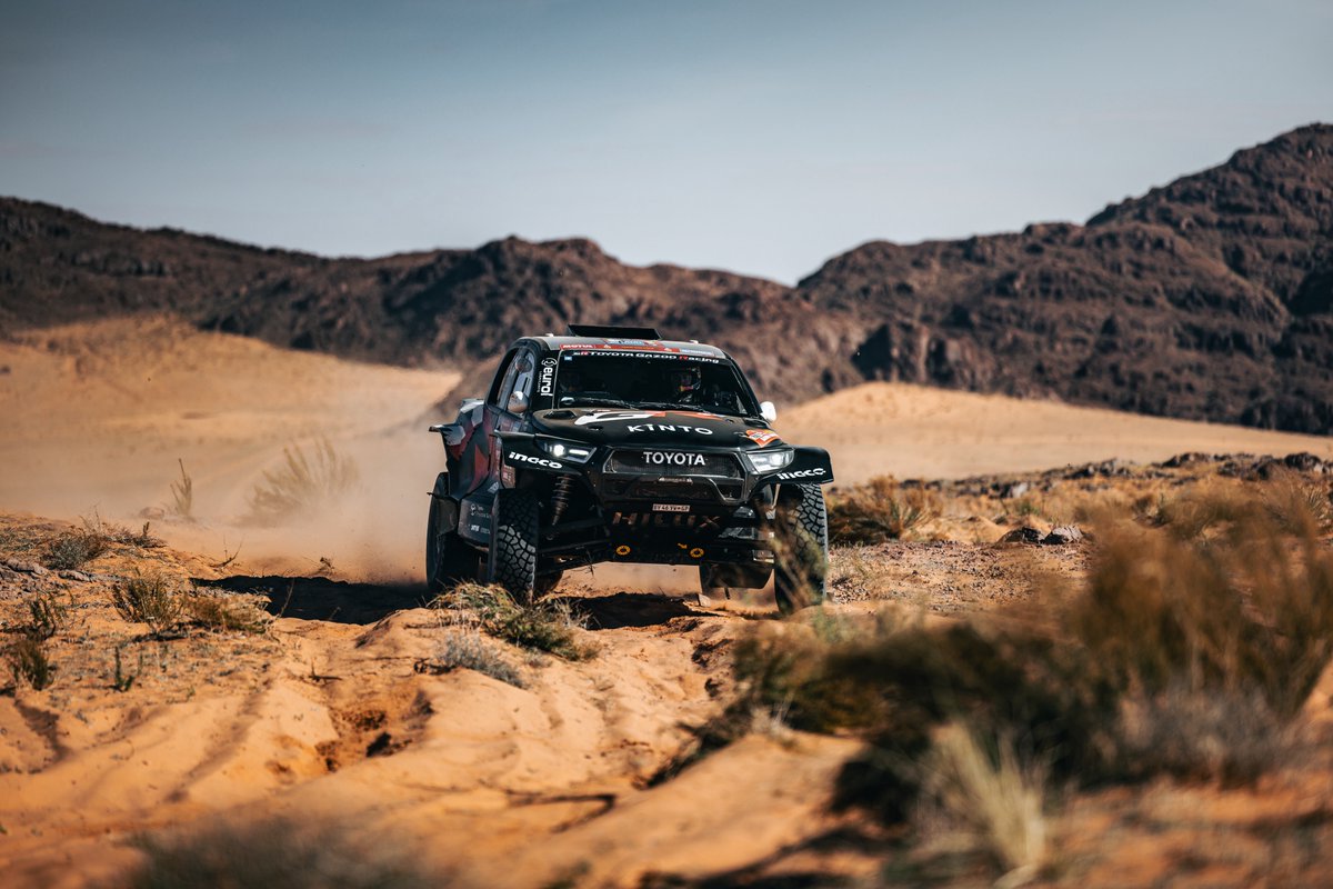 TheRealGiniel's tweet photo. A challenging Stage 9 for us, navigational hiccups added a layer of complexity. We keep our heads up for tomorrow. #dakar2024 #TGRSA #backtgrsa https://t.co/dh4Q9lb0HU
