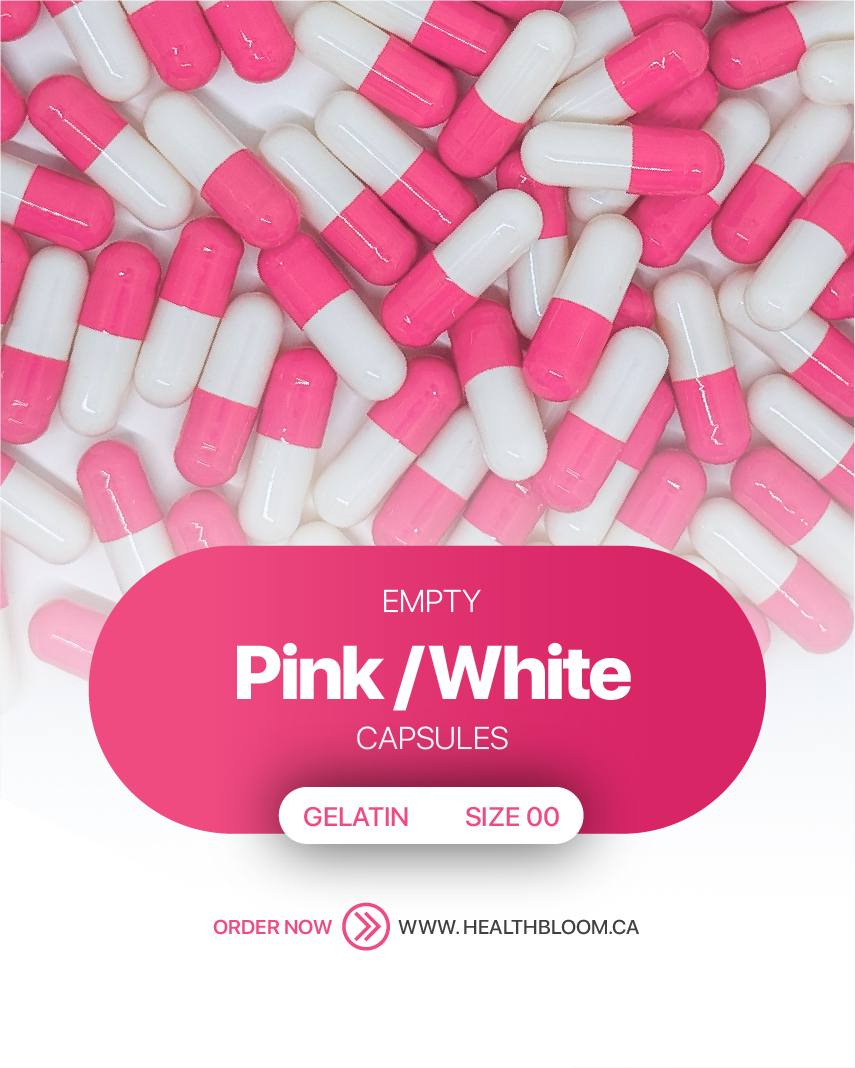 HealthBloomInc's tweet image. Pink/White Empty Capsule - Gelatin - Size 00 
#emptycapsules  #vitaminhelper #gelatincapsules #canada  #BrandCanada #CanadianBusiness #windsor