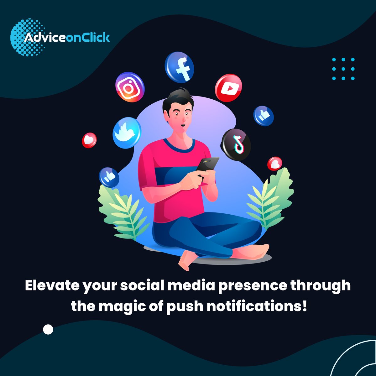 adviceonclick's tweet image. Unleash the enchantment of push notifications to elevate your social media presence! With a touch of magic, stay connected, engaged, and at the forefront of your audience's attention.
#adviceonclick #pushnotification #growtraffic