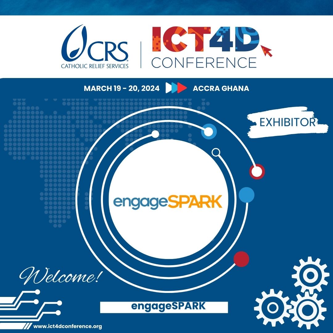 ICT4DConference's tweet photo. A warm welcome to our newest #ICT4D2024 Conference exhibitor, engageSPARK!

EngageSPARK is a #globalsurvey and #engagementplatform.

Learn more about @engageSPARK here: https://t.co/zjA1LQZnlf https://t.co/9xaWste3PJ