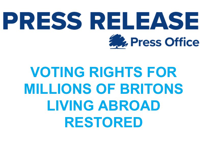As Conservatives Abroad representative for Cyprus I’m delighted to share the following
16 January 2024
Over 3 million British citizens living abroad have regained their right to vote in British General Elections &amp; referendums following the implementation of the Elections Act 2022