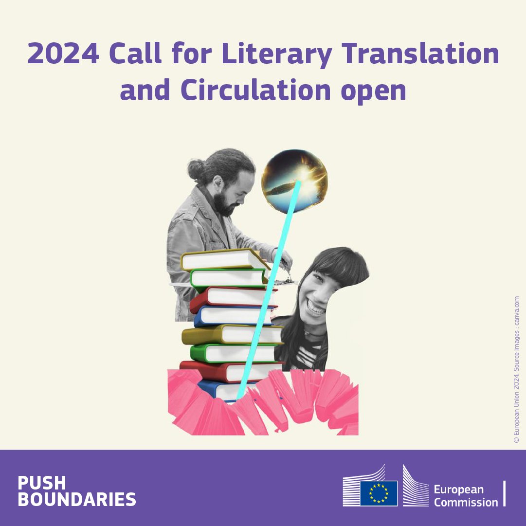Creative Europe: 2024 Call for Literary Translation Support is now open!📚 €5 million for literary translations and book promotion will enable novels, poetry and even comics to reach new audiences. Don't miss out! Apply by 16/04 👉 europa.eu/!66FkTx