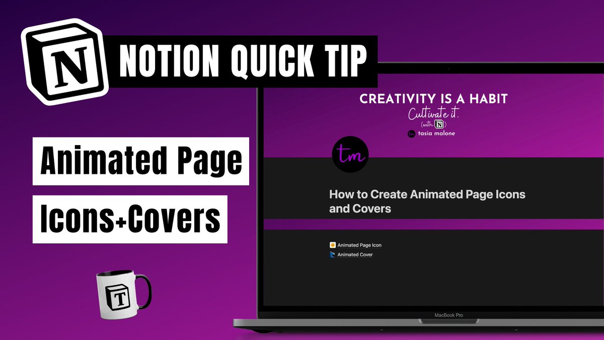 #Notion #QuickTip Tuesday

Learn how to animated page icons and covers in <a href="/NotionHQ/">Notion</a> in this tutorial.  

This is a fun little tip to create a more engaging Notion page! #notiontwt

youtu.be/qK1211lG0bg