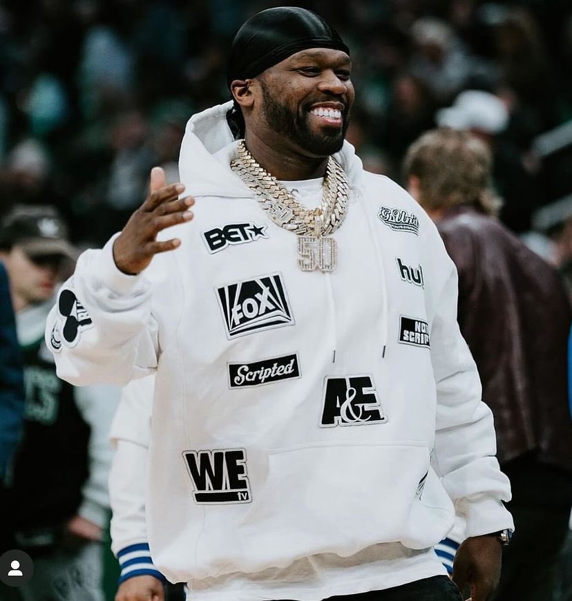 50cent's tweet photo. I had so much fun at the Boston/Rockets game man. I told @icecube I want to bring the big 3 to Shreveport, all roads lead to Shreveport it’s a go! 🎥 https://t.co/jnbpt4VX0B https://t.co/iw1P29m8rU