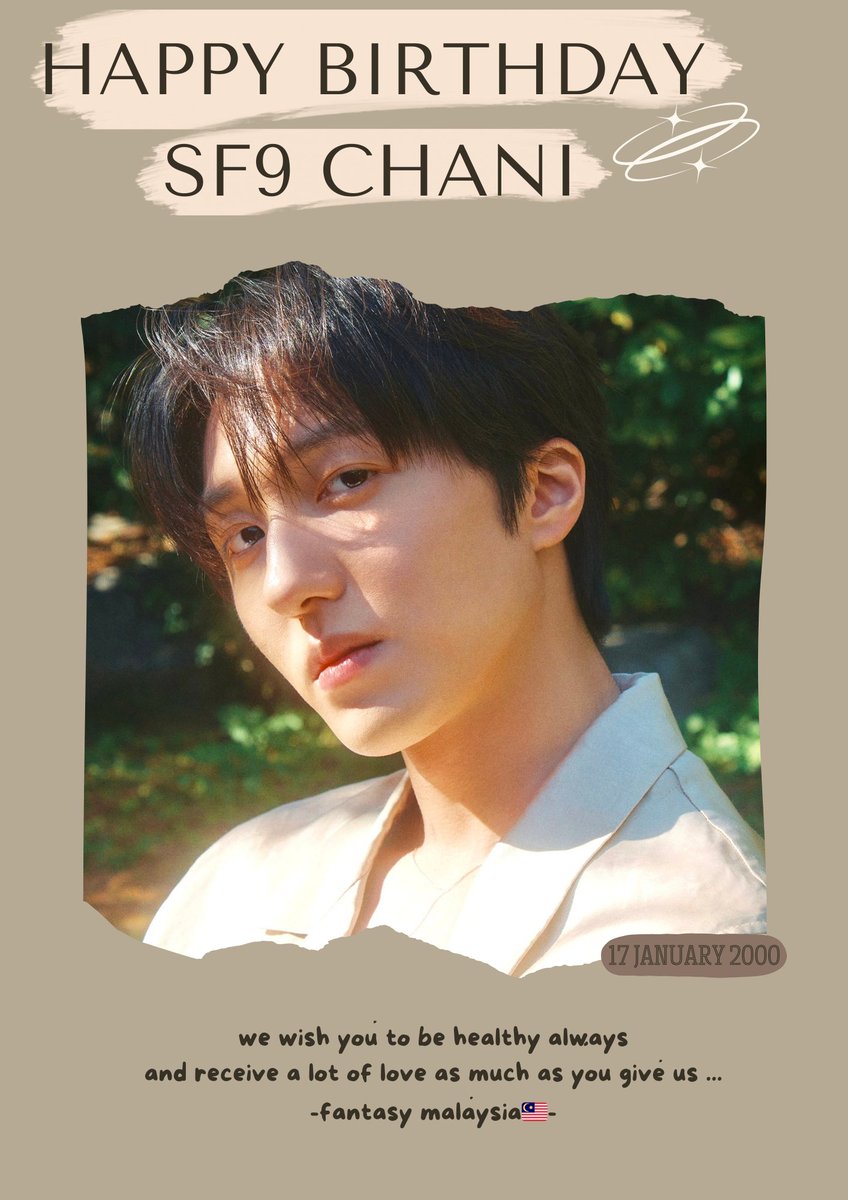To our maknae Chani 
#복싱토끼_우리막내_찬희생일
Thank you for all your love that you give us
#판타지의_아기천사_찬희생일
May you wish come true
#HAPPY_CHANIDAY
We love you 
<a href="/SF9official/">SF9official</a>