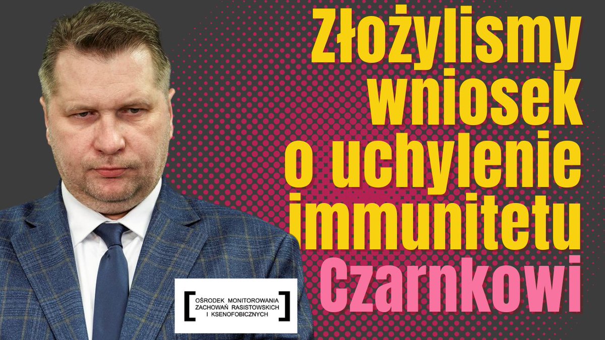 Dzisiaj o godzinie 17:00 w wejściu na żywo opowiemy o naszych działaniach w sprawie Przemysława Czarnka.

Ten pisowski celebryta przez 8 lat czuł się całkowicie bezkarny, bo ochraniał go Ziobro na polecenie Kaczyńskiego.
My w tym czasie zbierałyśmy dowody i świadków. 

Dlatego
