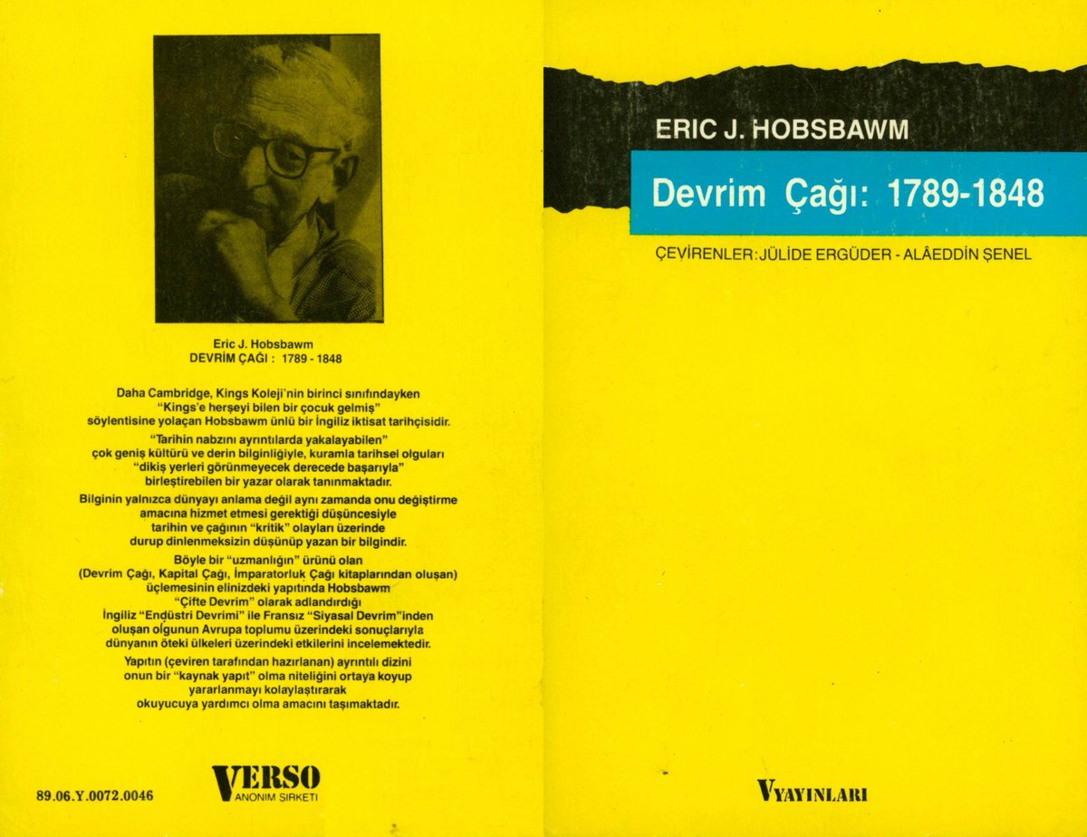 DHKutuphanesi's tweet image. Eric Hobsbawm - Devrim Çağı 1789-1848

V Yayınları, 1. Baskı, Aralık 1989, 656 sayfa
Çev. Jülide Ergüder, Alaeddin Şenel

disk.yandex.ru/i/RV4eK7sPsrYW…

#EricHobsbawm #EndüstriDevrimi #FransızDevrimi #savaş #barış #BurjuvaDevrimi #milliyetçilik #JülideErgüder #AlaeddinŞenel #VYayınları