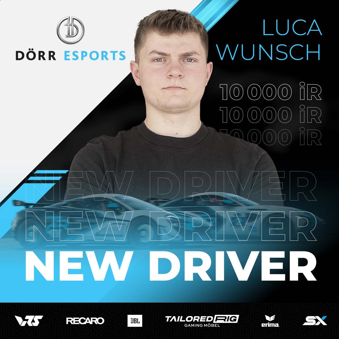 Introducing our newest <a href="/DoerrEsports/">Dörr Esports</a> Driver! 

Please welcome the man with 10000 iRating! <a href="/wunsch_luca/">Luca</a> 💯

IVRA Champion
Top 5 in 21/22 24H series
Top 10 Spa 24H

We're overjoyed to see what one of the highest German iRating drivers can do for us!

Welcome Luca!

#BORN2BVORN