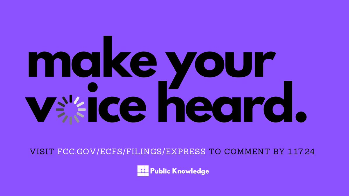 publicknowledge's tweet image. 🚨 Don't miss out! The @FCC is seeking comment on its reclassification of broadband as a Title II service, a move that reopened the door for many important consumer protections, including strong #netneutrality rules. Make your voice heard today!
fcc.gov/ecfs/filings/e…