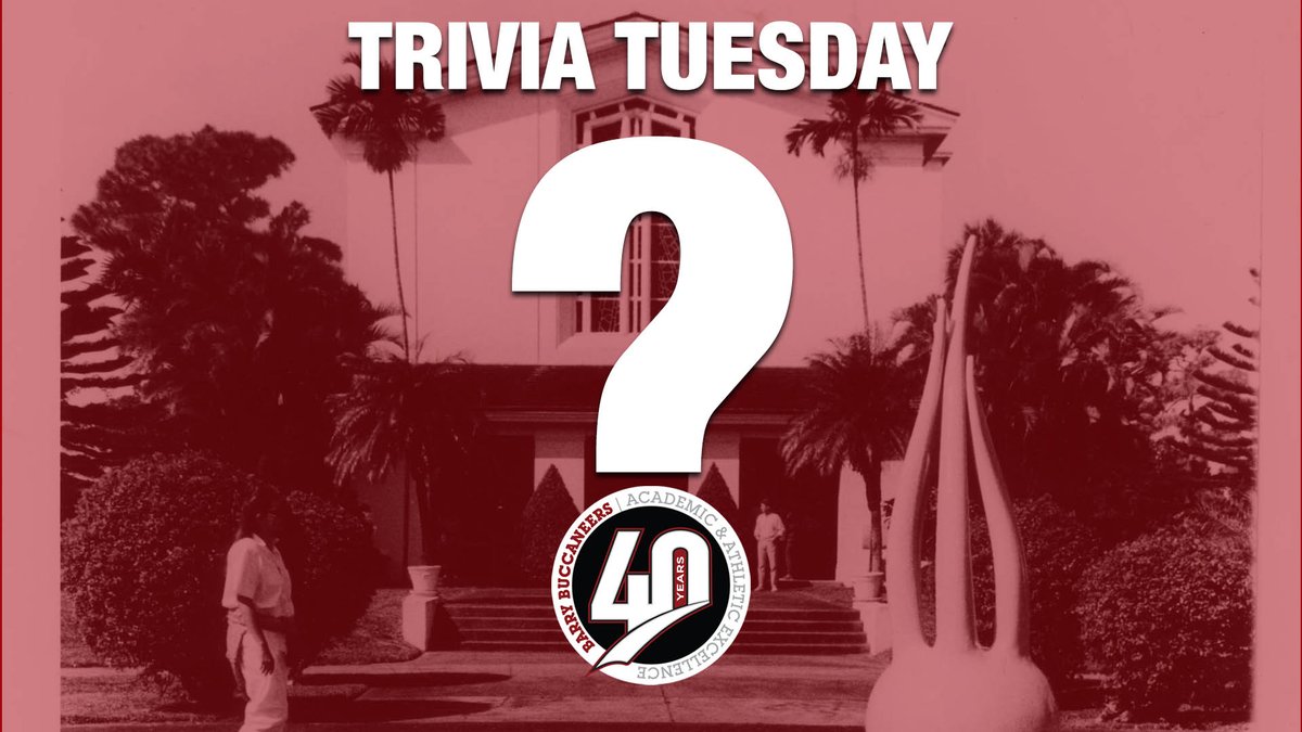 GoBarryBucs's tweet photo. It's time for this week's #Barry40 Trivia Tuesday:
Who became the first Buccaneer to repeat as Barry Male Athlete of the Year with his second honor for his work during the 2000-01 academic year?
#GoBarryBucs https://t.co/VX2j9q3Fql