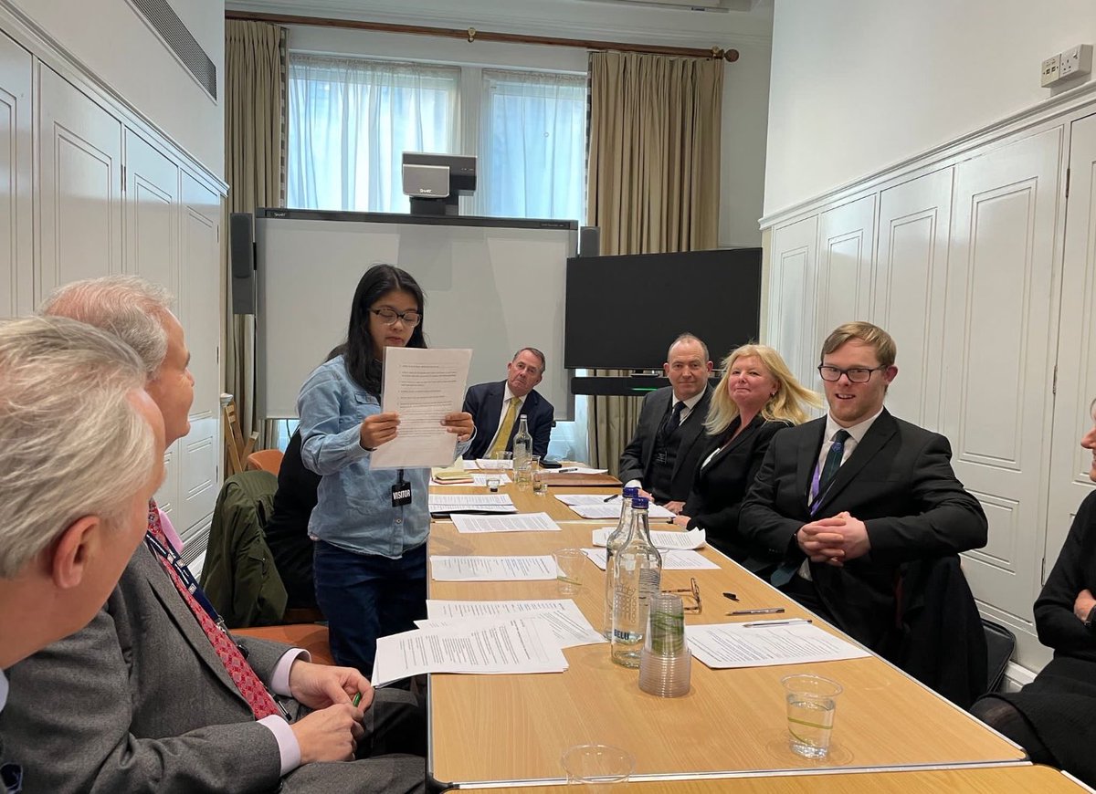 Last week, I chaired the @appgds, Ed & Harshi were pleased to represent the views of the @NDSPG advisory group, consisting of 120 delegates with #DownSyndrome representing all corners of the UK. They were brilliant!