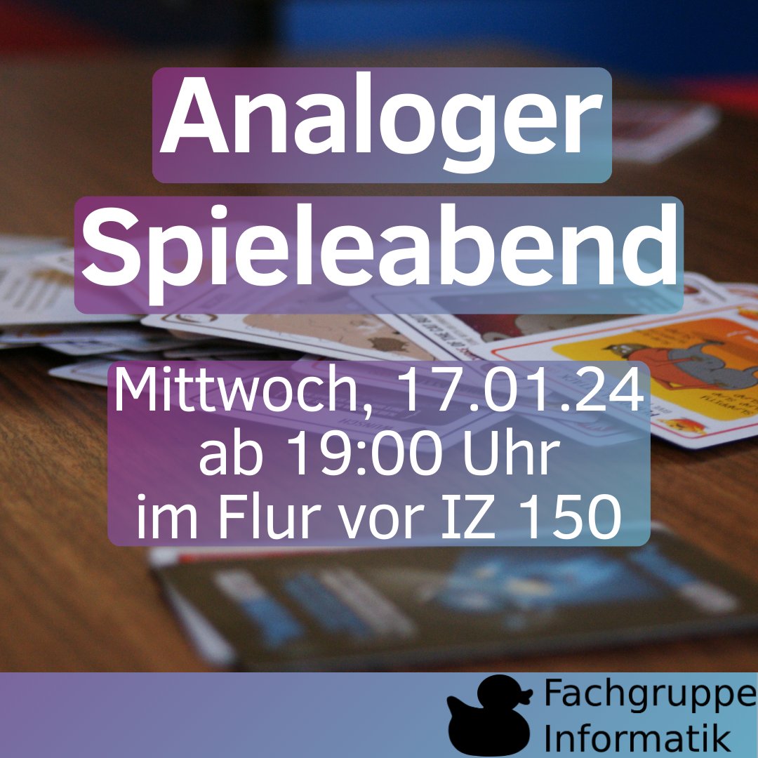 FGInfoBS's tweet photo. Ein neuer Monat, ein neuer Spieleabend! https://t.co/uSqtfPQqXi