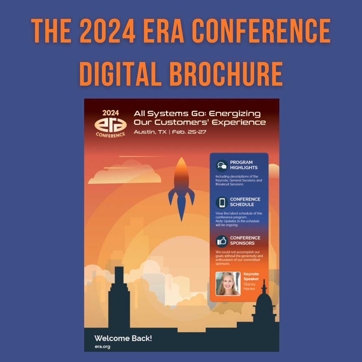 era_org's tweet photo. The 2024 #ERAConference Digital Brochure has the latest Conference highlights, including keynote, general & breakout sessions, preliminary schedule and a roster of all of our sponsors!
Read it! ▶️▶️ https://t.co/xoPVEptfYp
View as PDF ▶️▶️ https://t.co/duVlAUHoBN https://t.co/LZntUcb0to