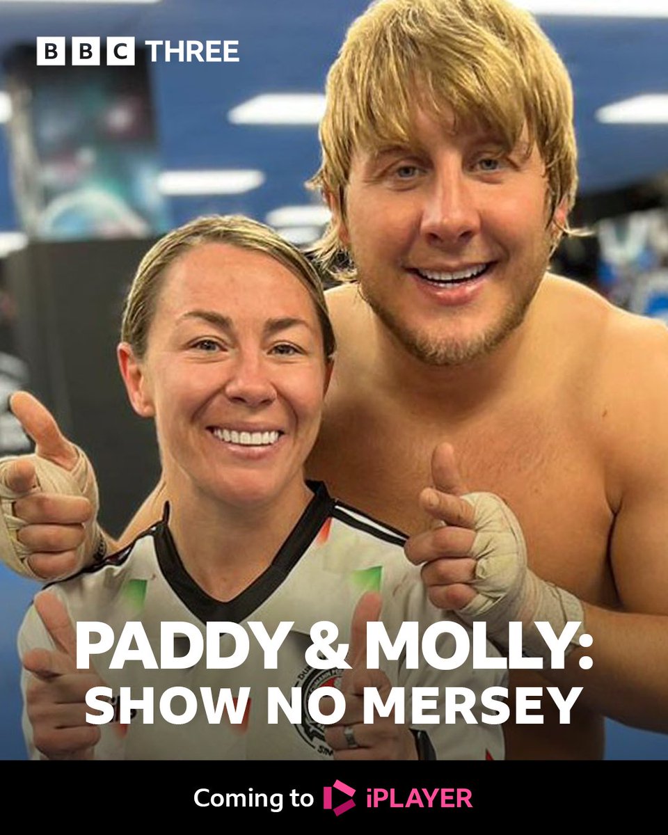 close friends, teammates and now they have a new series together! get ready to enter the world of #MMA and beyond with @PaddyTheBaddy & @MeatballMolly as they take on the biggest fights of their lives 🥊 Paddy & Molly: Show No Mersey coming to #BBCThree and @bbciplayer