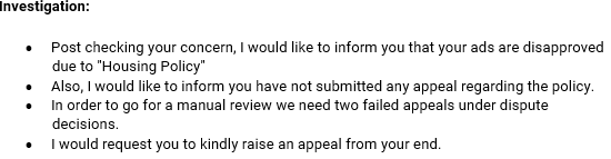 PPCGreg's tweet image. Google Support is dead🪦example #121389 - requires us to submit (and fail) two appeals before they&apos;re willing to manually fix ads that are incorrectly disapproved. #ppcchat