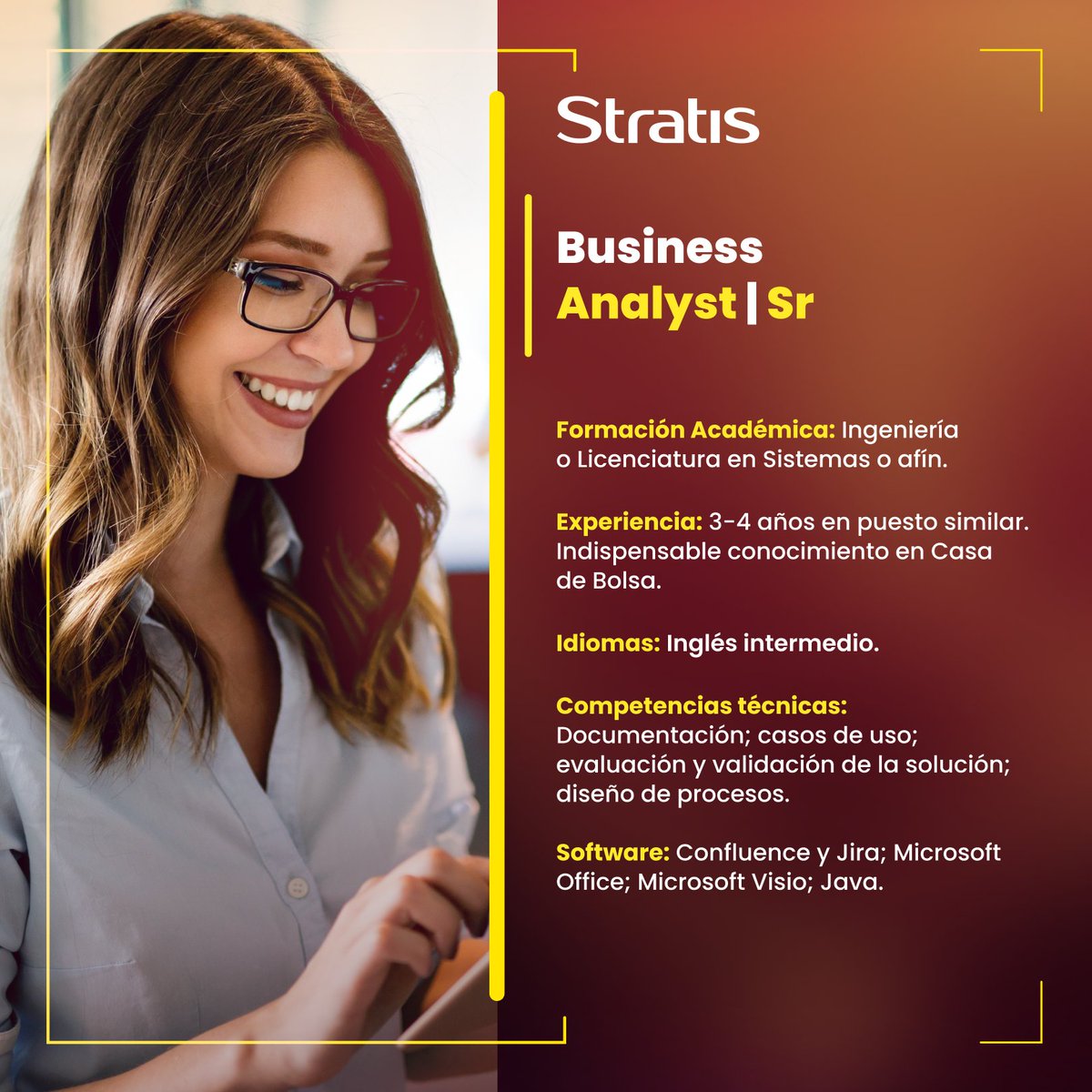 mystratis's tweet photo. En Stratis, tenemos vacantes disponibles para contratación inmediata. Conoce todos los detalles en: https://t.co/QeL80rmilK
#vacantedisponible #empleoMexico #vacantesmexico #vacantesCDMX #areatecnologica #tecnologia #hiring https://t.co/4DOpp3S36g