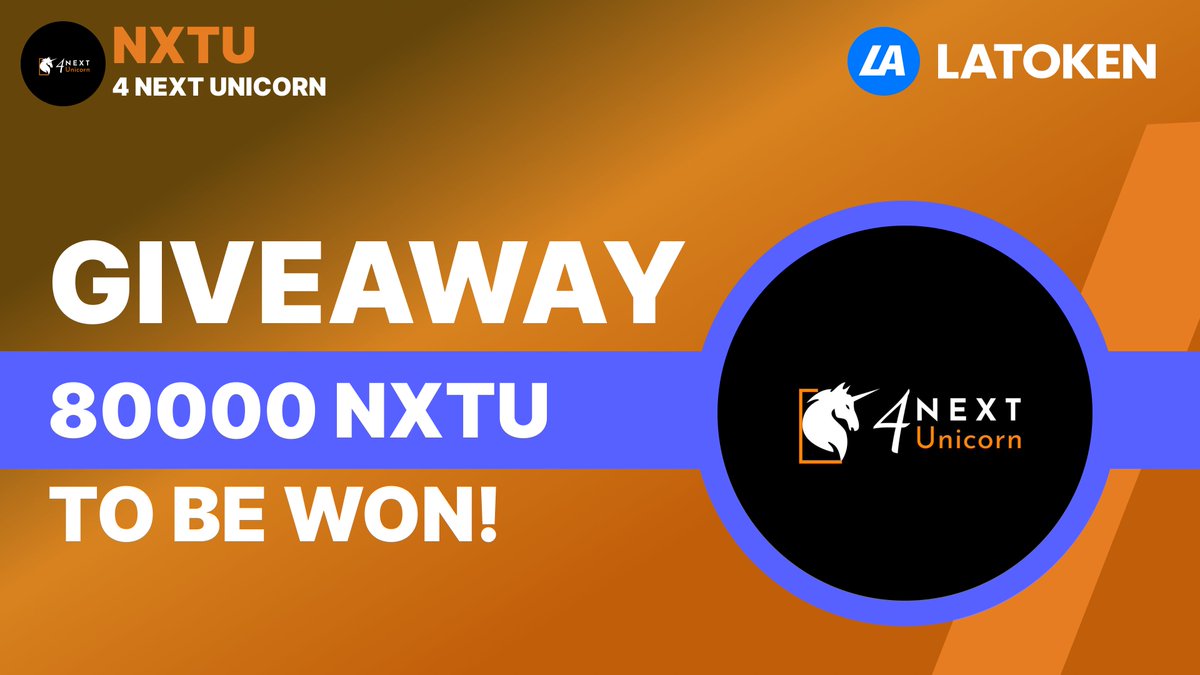 Latoken_cex's tweet image. 🏆 80000 4NEXTUNICORN (NXTU) Giveaway on LATOKEN

🔥 265 Winners.
✅ Complete all tasks and qualify for the Giveaway.
📲 Share with 5 Friends and Follow.
⏰ January 16, 2024 - January 26, 2024
Distribution Date: January 26, 2024

👉 JOIN GIVEAWAY (go.latoken.com/63xn/3f29)