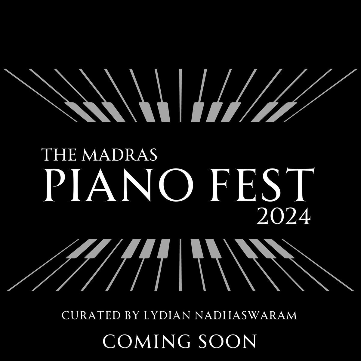 Dear all, I’m overjoyed to announce THE MADRAS PIANO FEST, our first-ever exclusive Piano Concert in Chennai featuring some Phenomenal Pianists around the globe! The concert will be happening in October 2024. The exact dates will be announced soon!