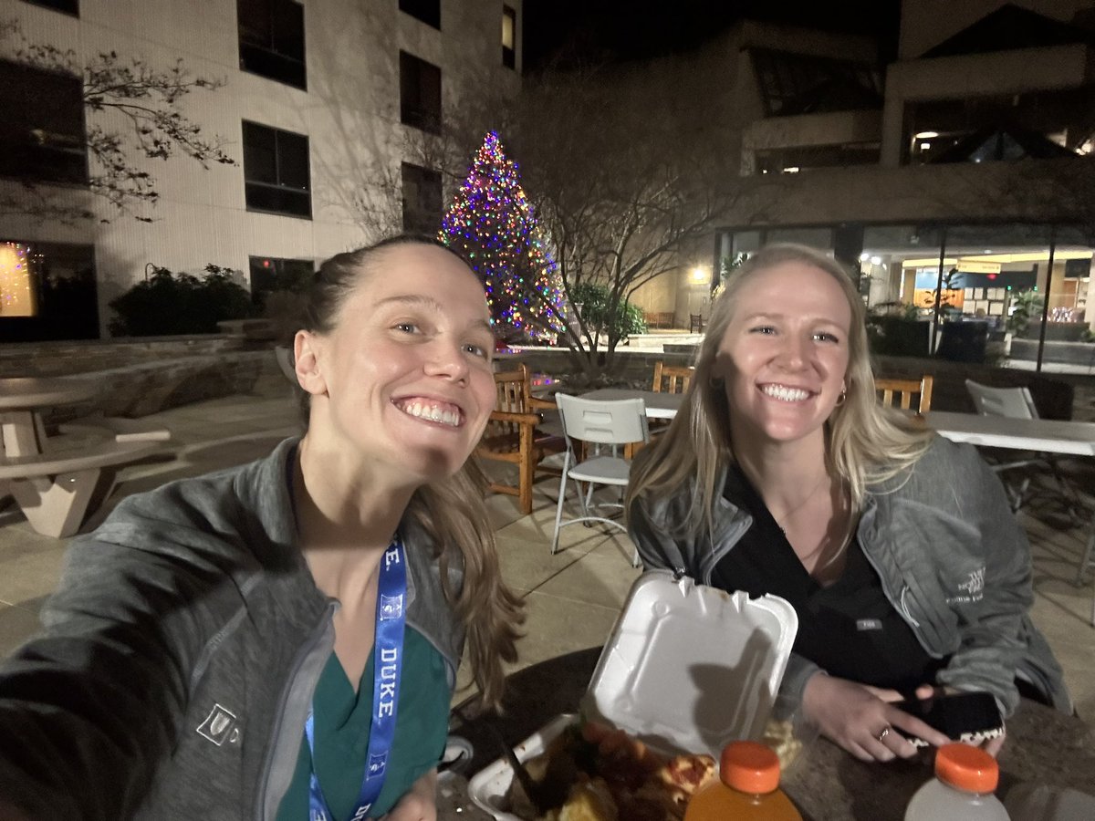 SamSpellicy's tweet photo. TBT when Caroline Folz and I managed to find a couple minutes on our Christmas call shift to share a quick bite.

All around great shift with great APPs and co-residents!

Only a month late lol. https://t.co/ZdCdT46HV0