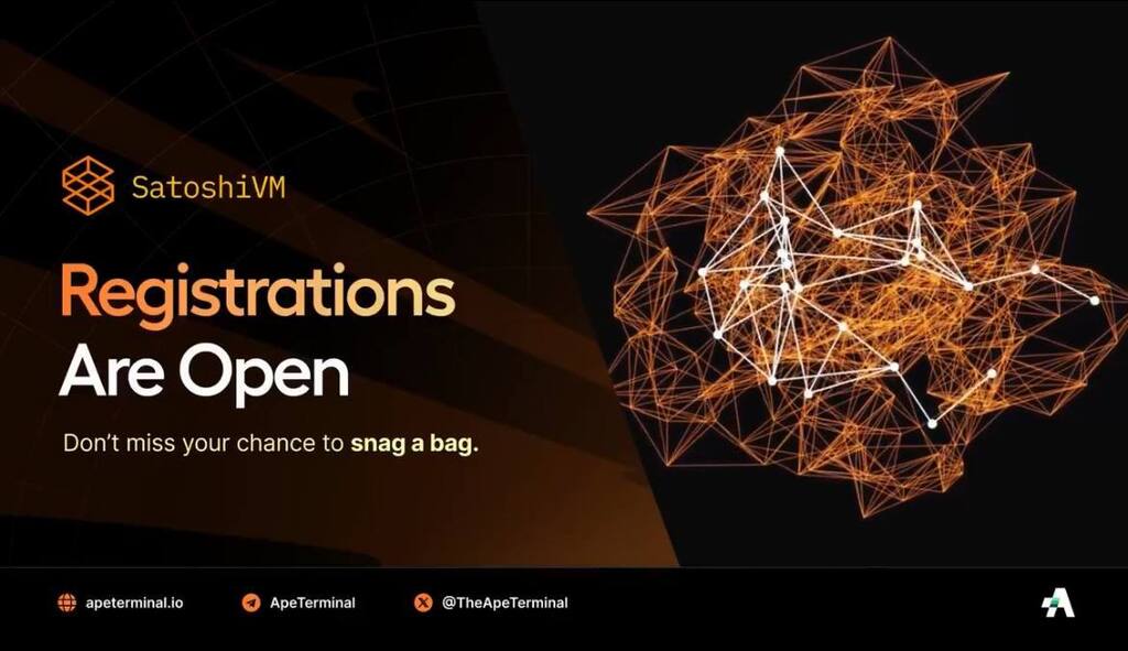 👀 Ape Terminal to host IDO for SatoshiVM.

Details here: launch.apeterminal.io/launchpad