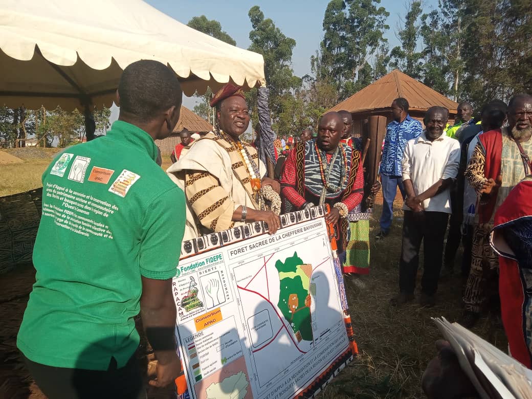 FFidepe's tweet photo. Début de remise officielle des cartes géographiques des forêts sacrées aux communautés bénéficiaires du projet d'appui à sécurisation et conservation des APAC à l'ouest du Cameroun avec le soutien de RRI.
@RightsResources @ICCAConsortium @FFidepe @pkipalu @SolangeBandiaky https://t.co/U3nqwx9cCL