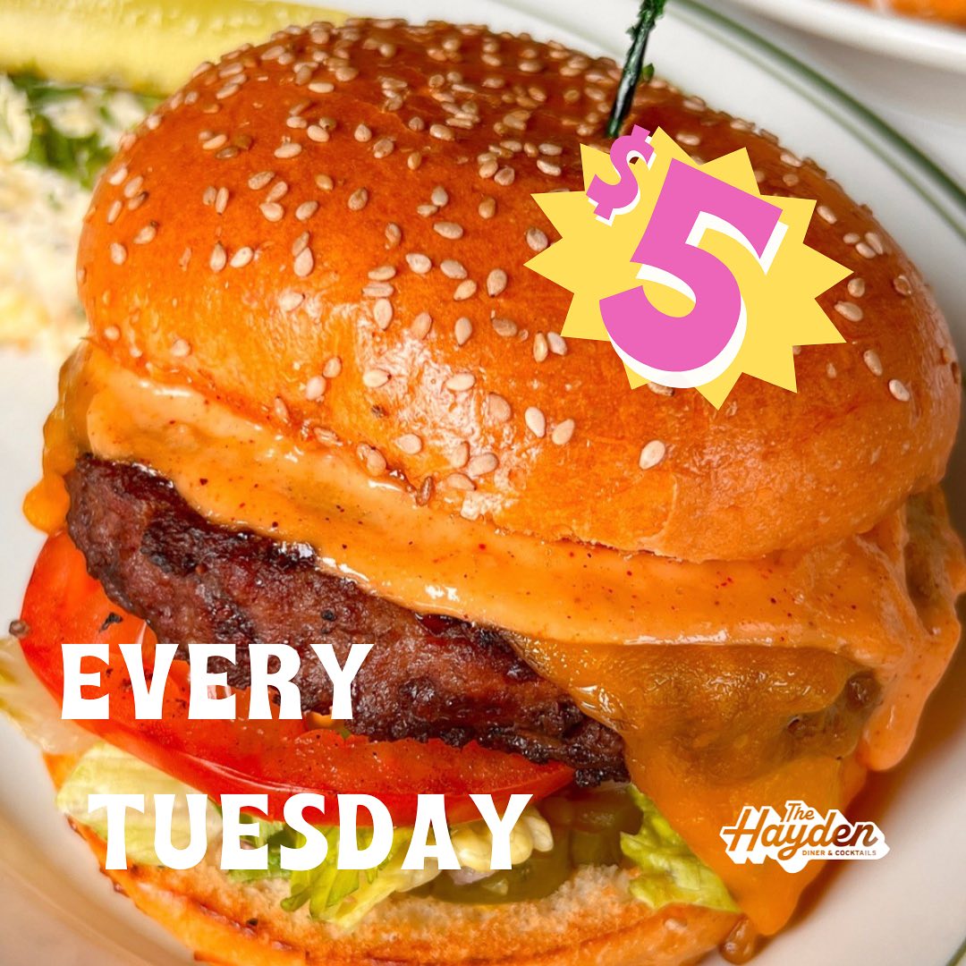 $5 Burgers????!!!

That's right EVERY Tuesday Night from 5pm-9pm, with the purchase of any drink. 🍔

DINE IN ONLY
📍4025 Broadway St
📍10003 NW Military Hwy Ste #2115