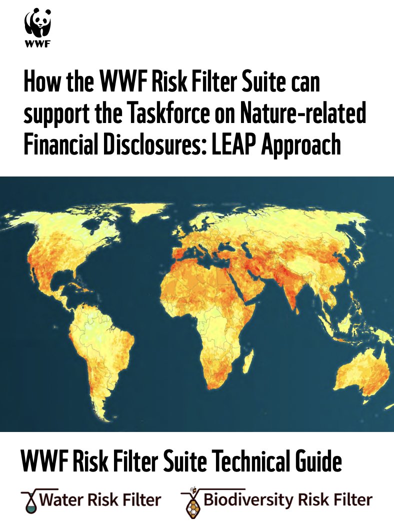 WWF Risk Filter Suite (@wwfriskfilter) on Twitter photo More than ½ the world’s GDP relies on nature - and businesses are beginning to recognise nature-related risks!
Launched during #Davos, our guidance shows how <a href="/WWFRiskFilter/">WWF Risk Filter Suite</a> helps companies & financial institutions assess risks while implementing <a href="/TNFD_/">TNFD</a>
👉wwf.panda.org/?10517916/How-… More than ½ the world’s GDP relies on nature - and businesses are beginning to recognise nature-related risks!
Launched during #Davos, our guidance shows how <a href="/WWFRiskFilter/">WWF Risk Filter Suite</a> helps companies & financial institutions assess risks while implementing <a href="/TNFD_/">TNFD</a>
👉wwf.panda.org/?10517916/How-…
