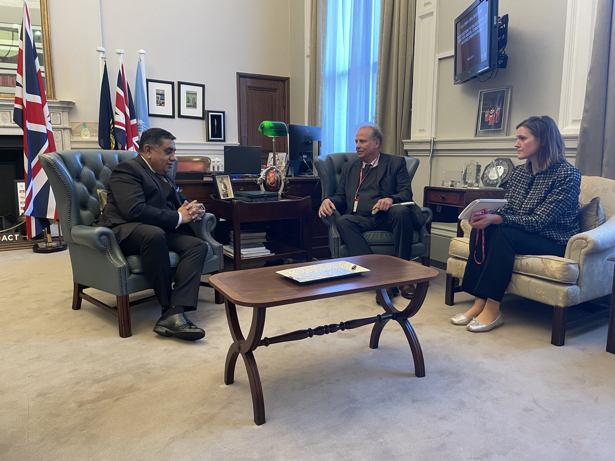 Good discussion with Head of ICRC’s Delegation for the UK and Ireland <a href="/PhSpoerriICRC/">Philip Spoerri</a> about supporting people affected by armed conflict. We discussed <a href="/ICRC/">ICRC</a> work in Gaza, getting life-saving humanitarian assistance to the Palestinians and the need for all hostages to be released.