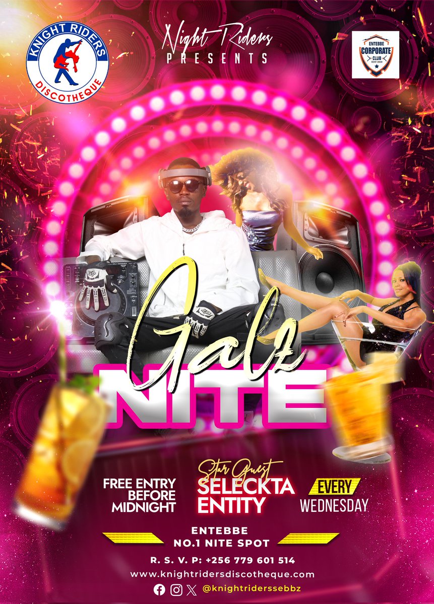 SELECKTAENTITY's tweet photo. Tomorrow Night Lets Catch Up The Party @KnightriderEbbz #GalzNite Every Wednesday #PartyTurnUp Free Entry Be 4 Midnight. Come Lets Party https://t.co/HhIPYVeNl1