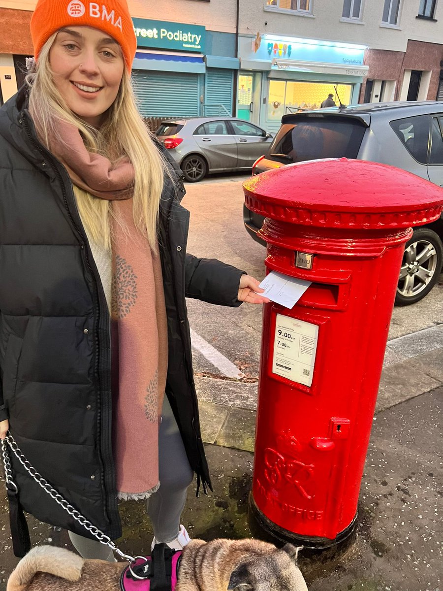 Ballot returned! 

Please vote and post as soon as you can to avoid your ballot being left in your ‘to do’ pile. 

Also, look at this beautiful Georgian post box. 😍 

#voteYES #BMA @BMA_NI