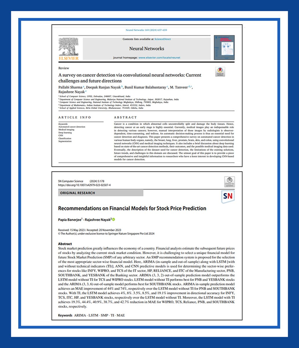 BGU is glad to announce the publication of two research papers co-authored by our esteemed faculty member, Dr.Rajashree Nayak, School of Applied Sciences. The family of BGU congratulates her on this achievement and wishes her many more laurels
#ResearchPaper #FacultySuccess #bgu