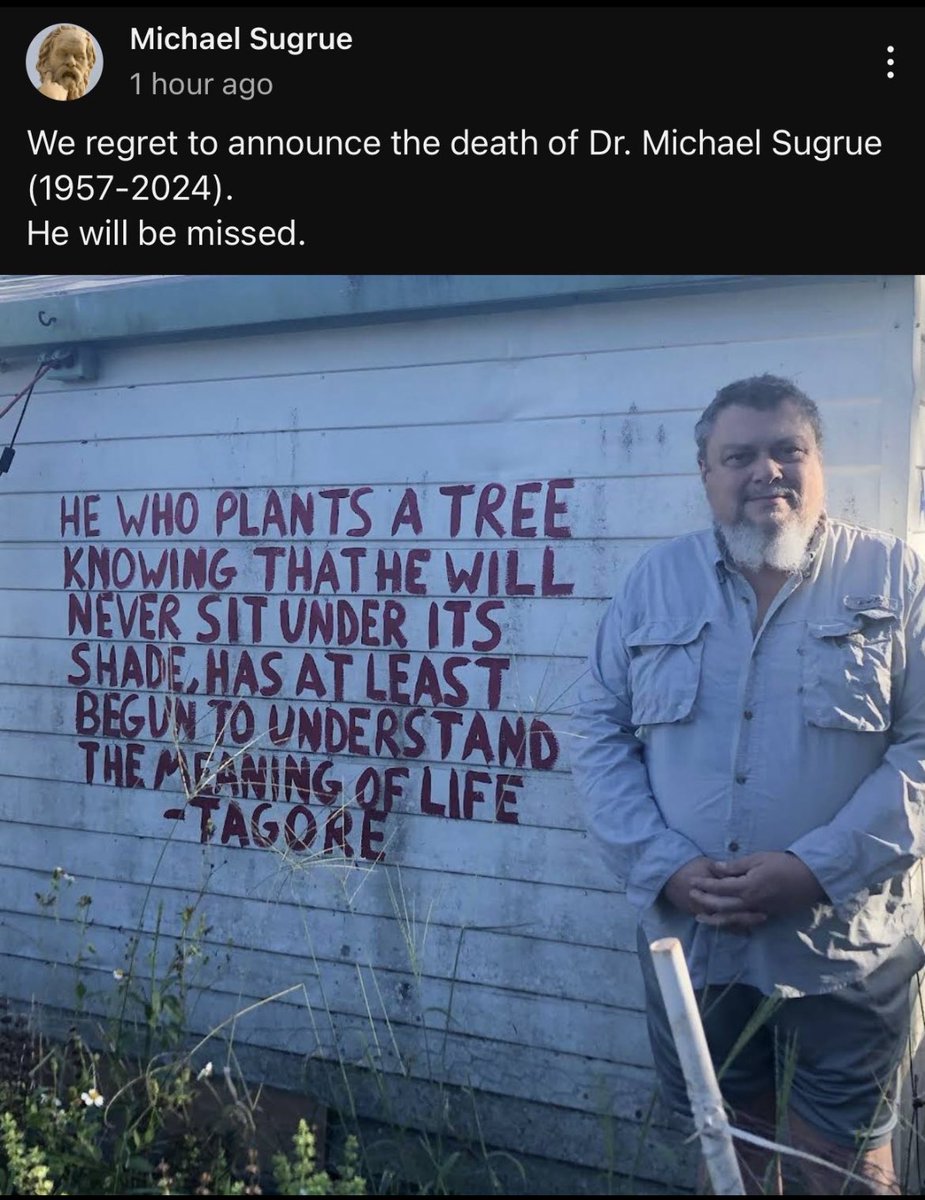 R.I.P to one of my big homies Dr. Michael Sugrue. A true champion in in philosophical discourse. Thank you!