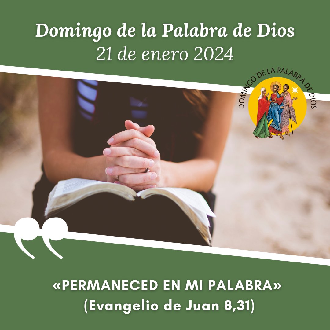 Evange_es's tweet photo. 📷El 21 de enero de 2024 se celebrará el quinto Domingo de la Palabra de Dios. A las 9:30  el Papa presidirá la celebración de la Santa Eucaristía en la Basílica de San Pedro.

➡️Para participar en la Santa Misa presidida por el Papa Francisco: https://t.co/gGcZeGcsFC https://t.co/cyUEoioQRE