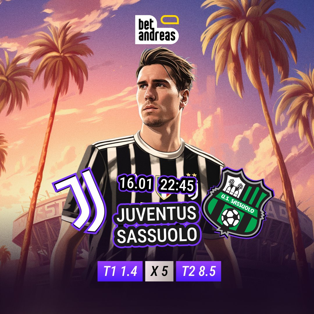 Güncel Link - bit.ly/betandreas_01

🇮🇹 Juventus 🆚 Sassuolo

🚀 T1 | 1.4

🎁 Betandreas — kazananlar arasında ol!