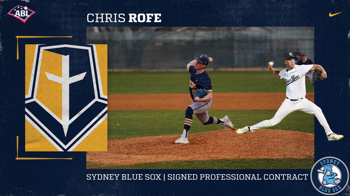 MMULancersBSB's tweet photo. Recent Lancer pitcher Chris Rofe signs pro contract back home with the Sydney Blue Sox in the ABL! 🇦🇺 #ProLancers https://t.co/rnD3GaK9WL