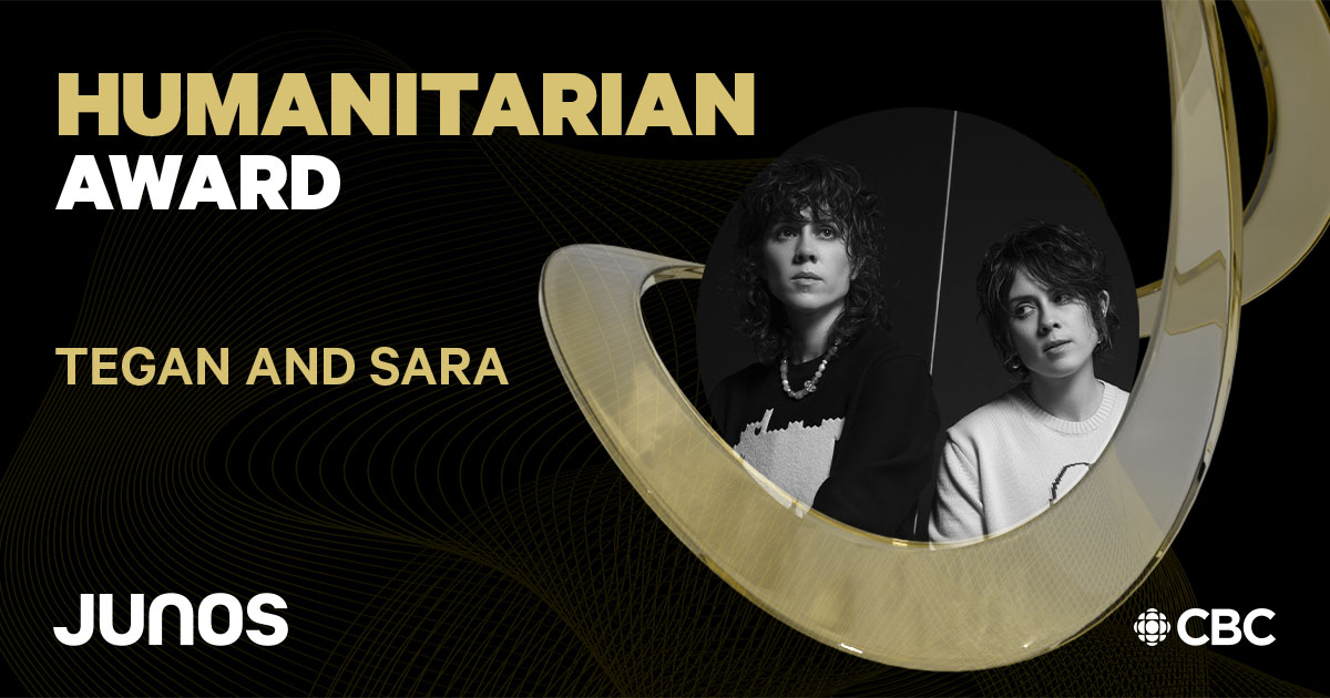 TheJUNOAwards's tweet photo. #DidJUNO: @TheElliotPage will take to the stage on March 24th to present @TeganandSara with the prestigious Humanitarian Award during The 2024 JUNO Awards for their advocacy for LGBTQ equality and gender justice. https://t.co/PkxiMSuKhV