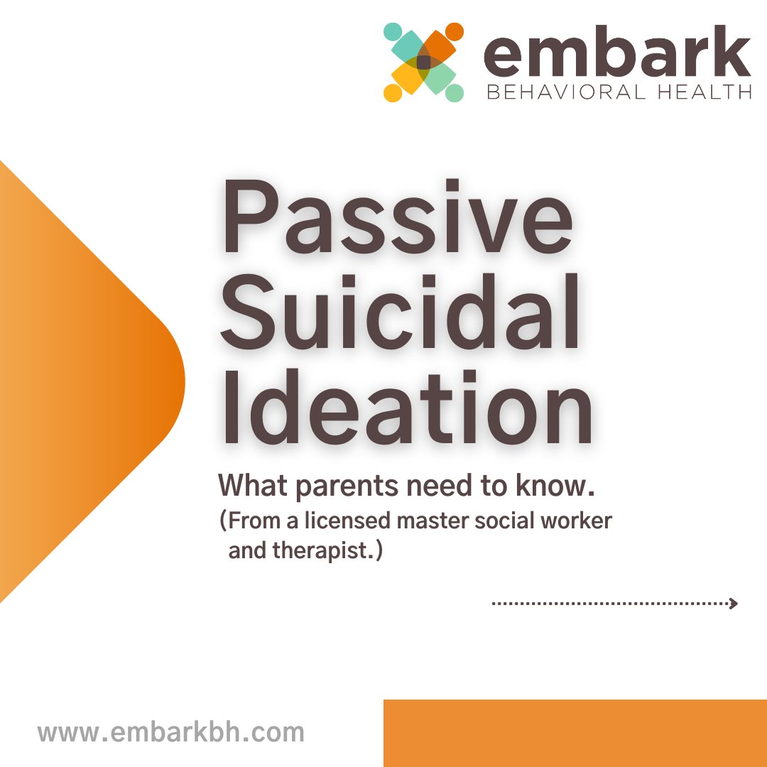 embarkbh's tweet photo. When your teen feels overwhelmed with life’s many demands and stressors or is struggling with depression, they may experience passive suicidal ideation. This is a serious issue that requires action. 🧵 #mentalhealth #parenting #parentingtips https://t.co/WuWsyaZVHb