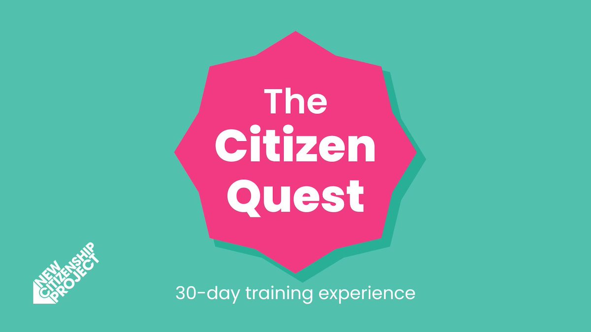 NEW training opportunity! The Citizen Quest: a 30-day training experience to develop expertise and ideas around how to meaningfully involve people in your work, however that looks for your organisation. Join a brilliant cohort. Full details here: tickettailor.com/events/newciti…