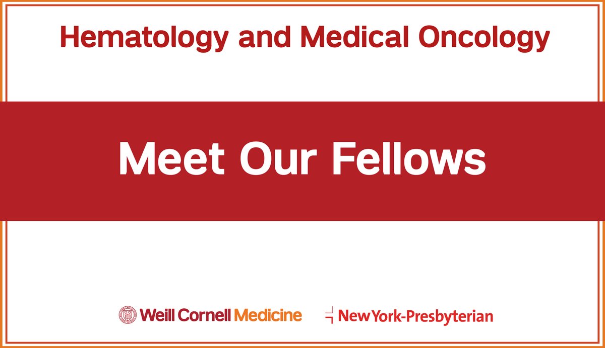 We want to reintroduce you to our current @WeillCornell @nyhospital HemOnc fellows. Stay tuned to meet each wave of our fellows in their social media debuts!