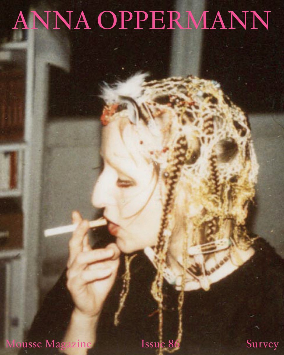 Mousse 86–Winter 2024 dedicates the SURVEY column to #AnnaOppermann.

Out on January 18, 2024.