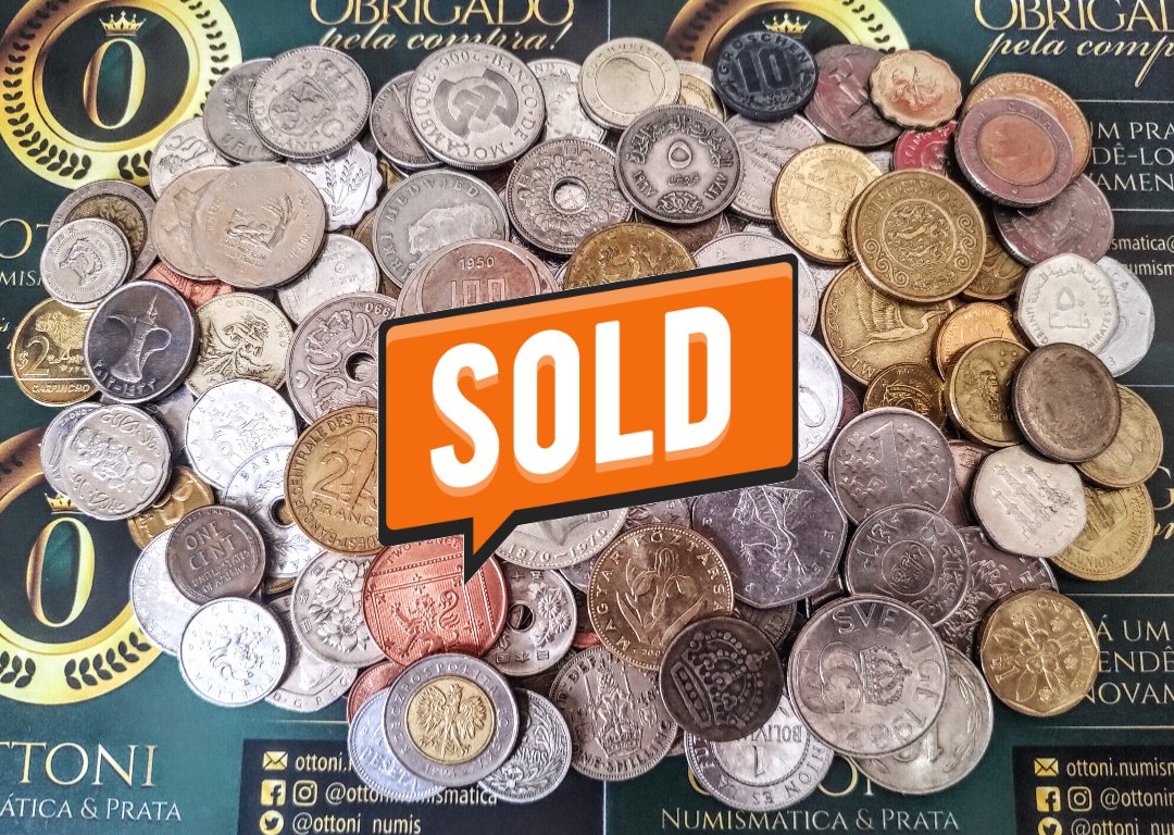 ottoni_numis's tweet photo. Esse lote aqui veio caprichado ⭐: 1️⃣5️⃣0️⃣ moedas estrangeiras 🪙🌏 lindas e variadas 😍! É muita pecinha boa 🤤! Todas vendidas ☑️ e seguindo viagem... 🚚🚚🚚 #Maravilhas 💞 https://t.co/mkVY70UKqo